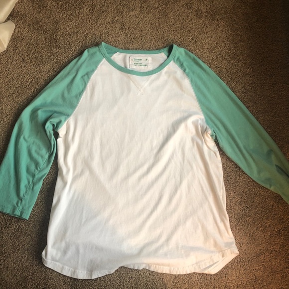 Express Other - Express Large Mint/White 3 Quarter Baseball shirt